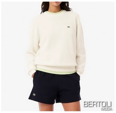 LACOSTE Girocollo Donna Bianco