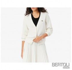 LACOSTE Cardigan Donna Bianco
