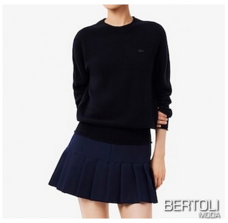 LACOSTE Maglia Girocollo Nera Donna