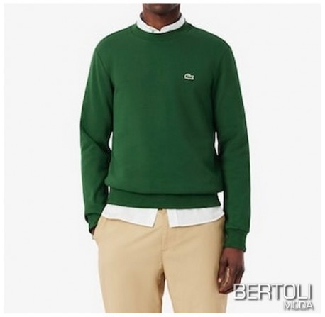 LACOSTE Felpa Uomo verde Girocollo